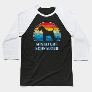 Miniature Schnauzer Vintage Design Dog Baseball T-Shirt